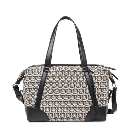 Salvatore Ferragamo Gancini quilted duffle carry on large bag shoulder bag - Picture 4 of 14